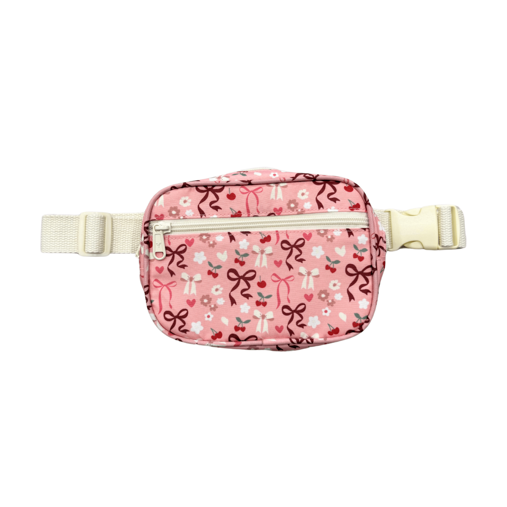 Girls Mini Belt Bag In Cherry Hearts