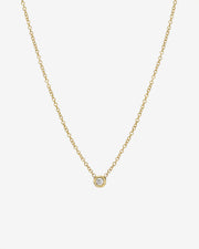 Kids Mini Bezel Diamond Necklace