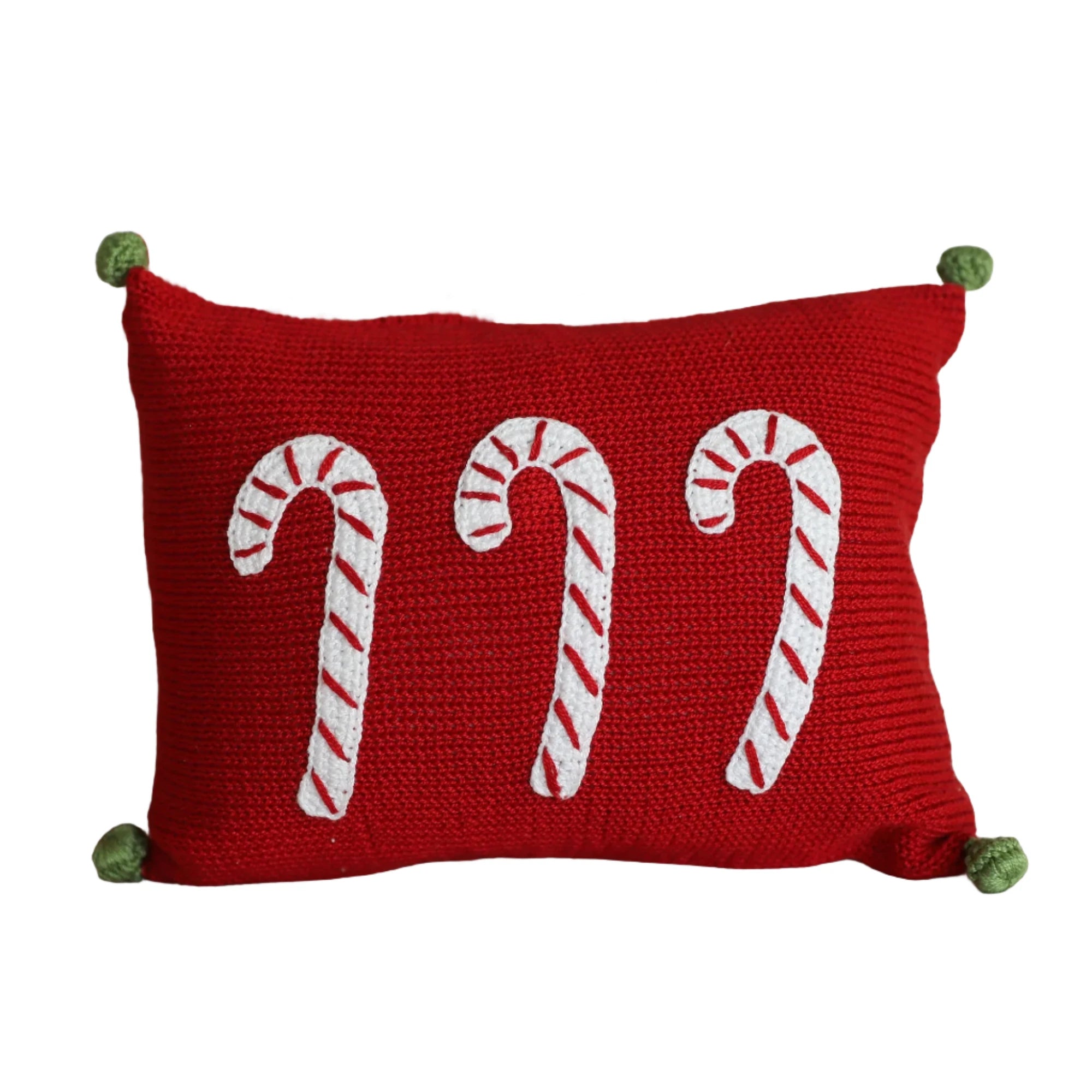 Candy Cane Mini Pillow, Red