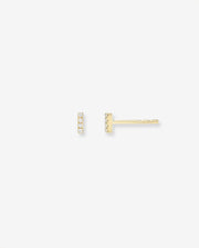 Mini Diamond Bar Stud Earrings