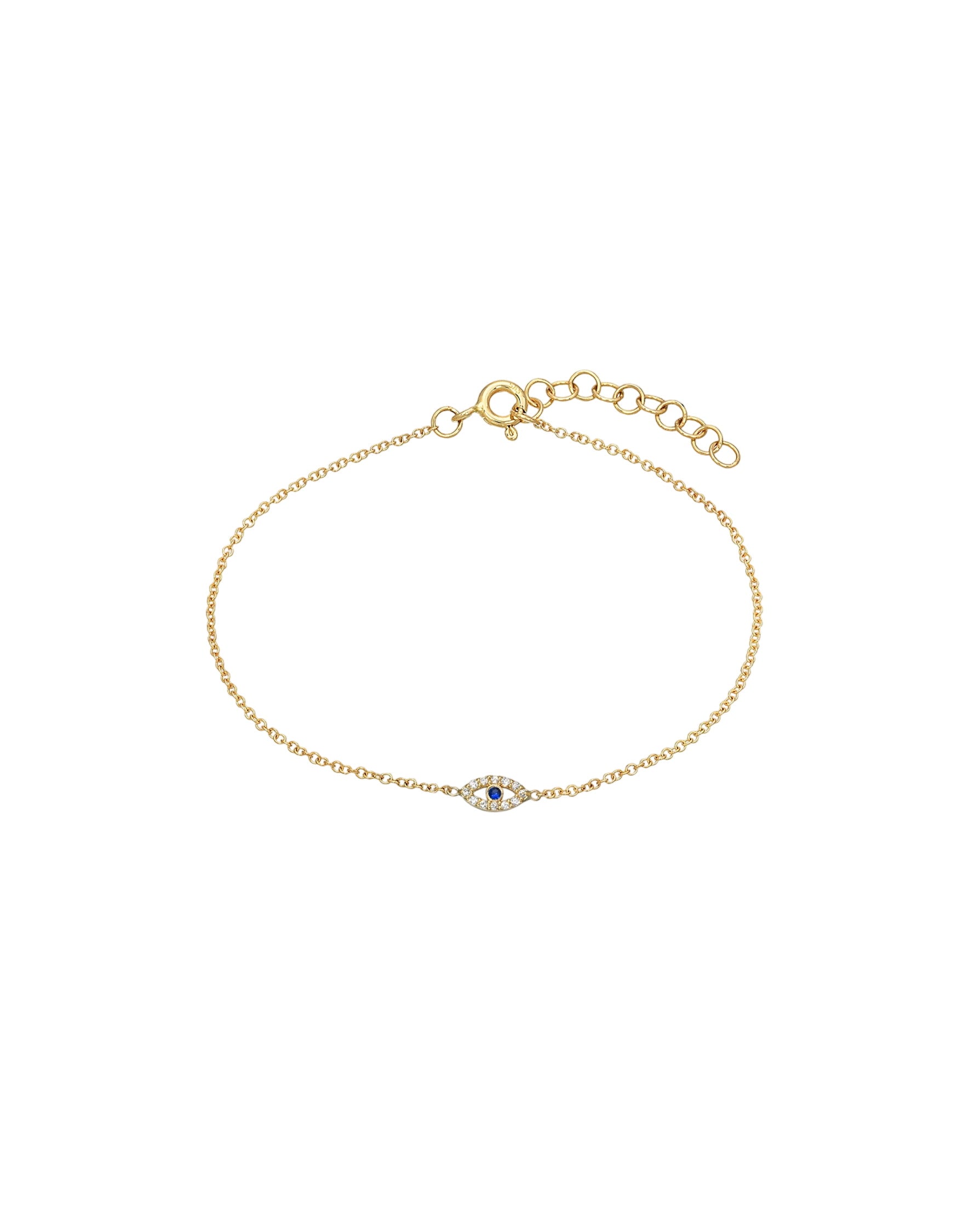 Tiny Diamond Evil Eye Anklet