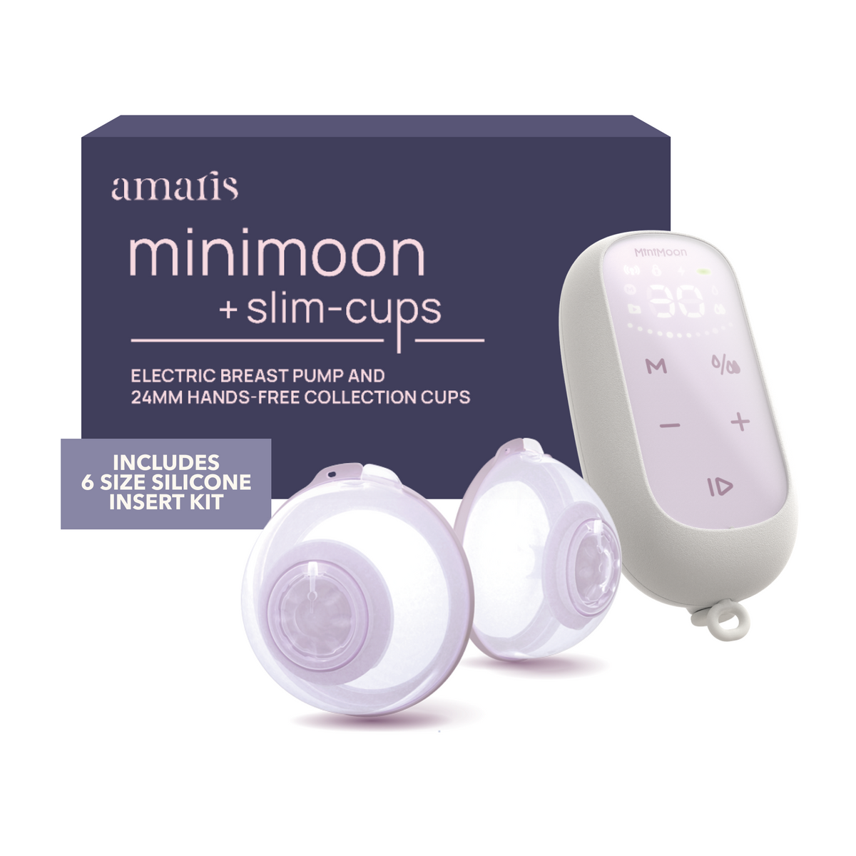 Minimoon Breast Pump With Slim Cups And Small Insert Kit