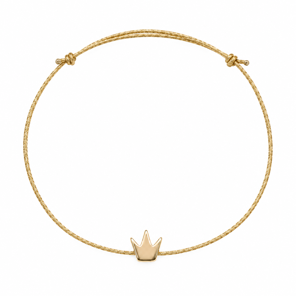 Gold Crown Hematite Charm Bracelet