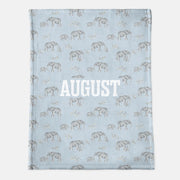 August Personalized Minky Blanket