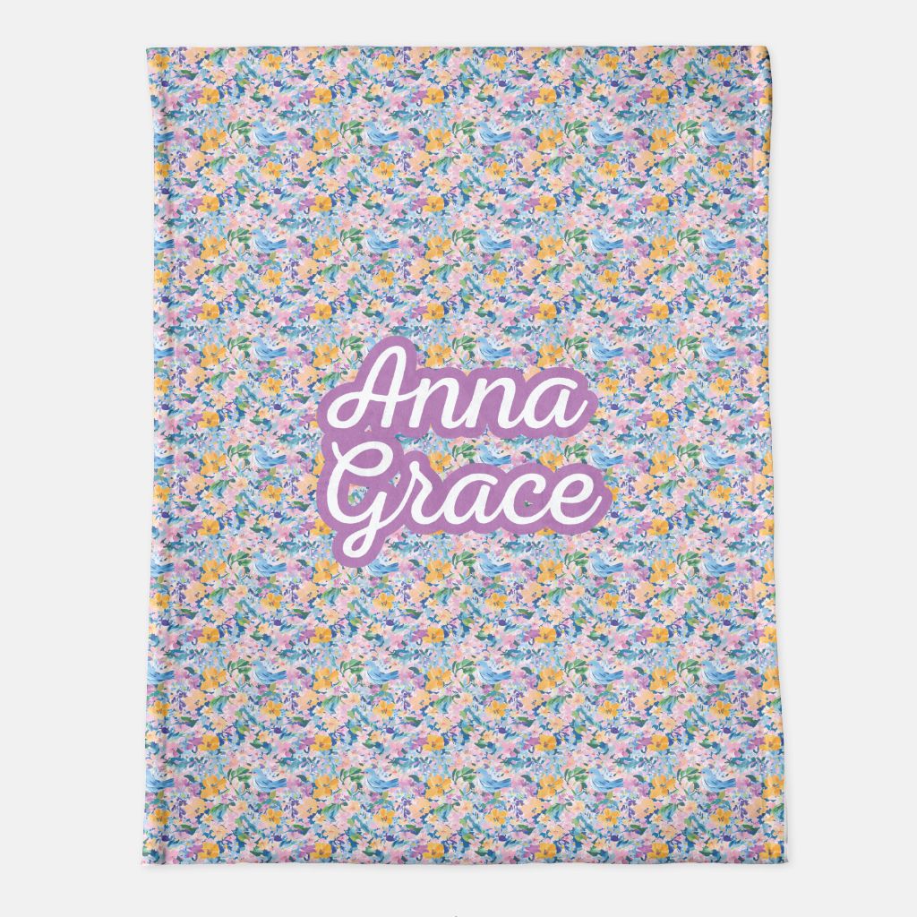 Anna Grace Personalized Minky Blanket