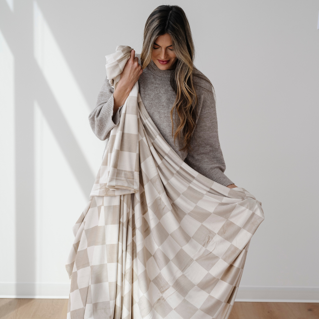 Minky Stretch Throw Blankets