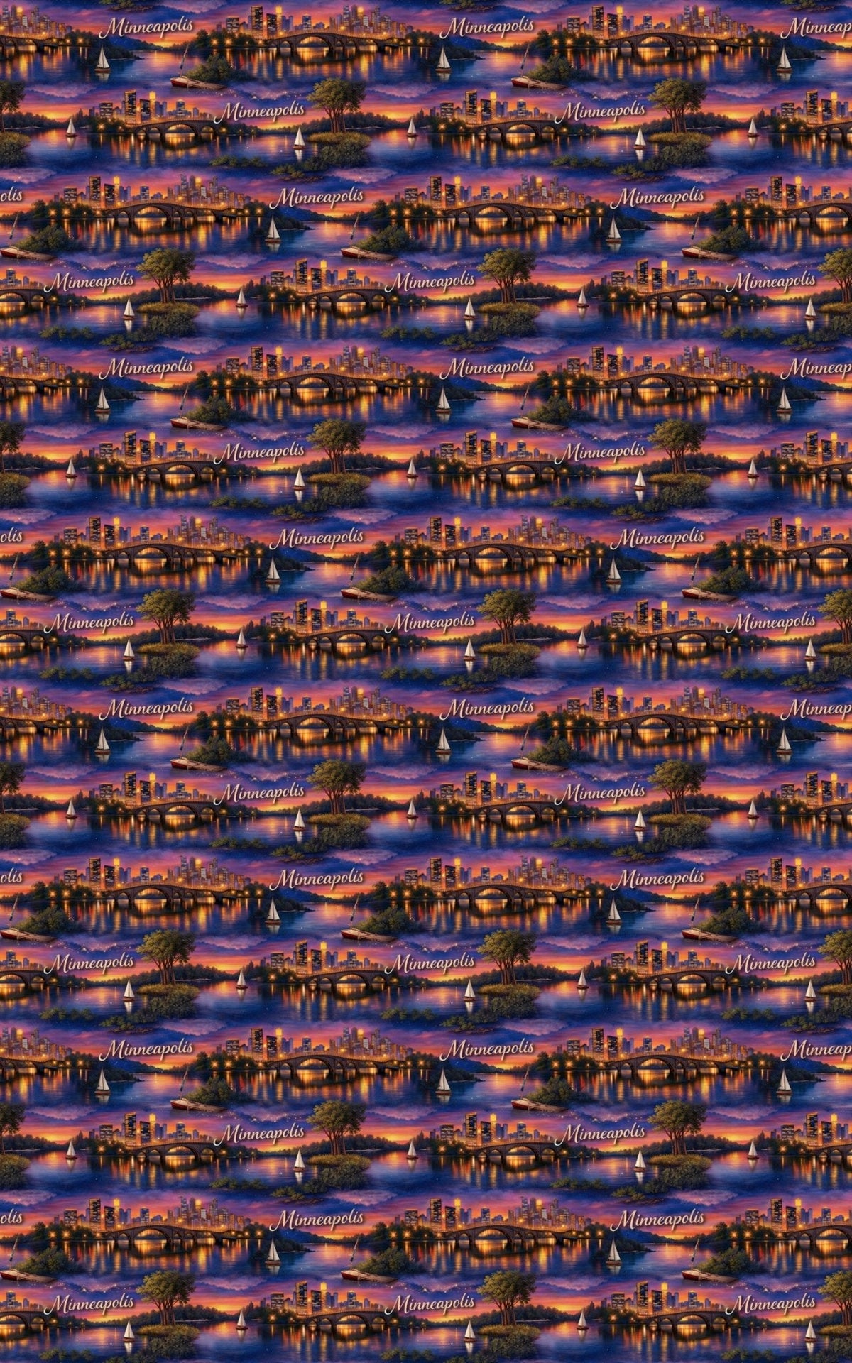 Minneapolis Lakes & Lights Wrapping Paper