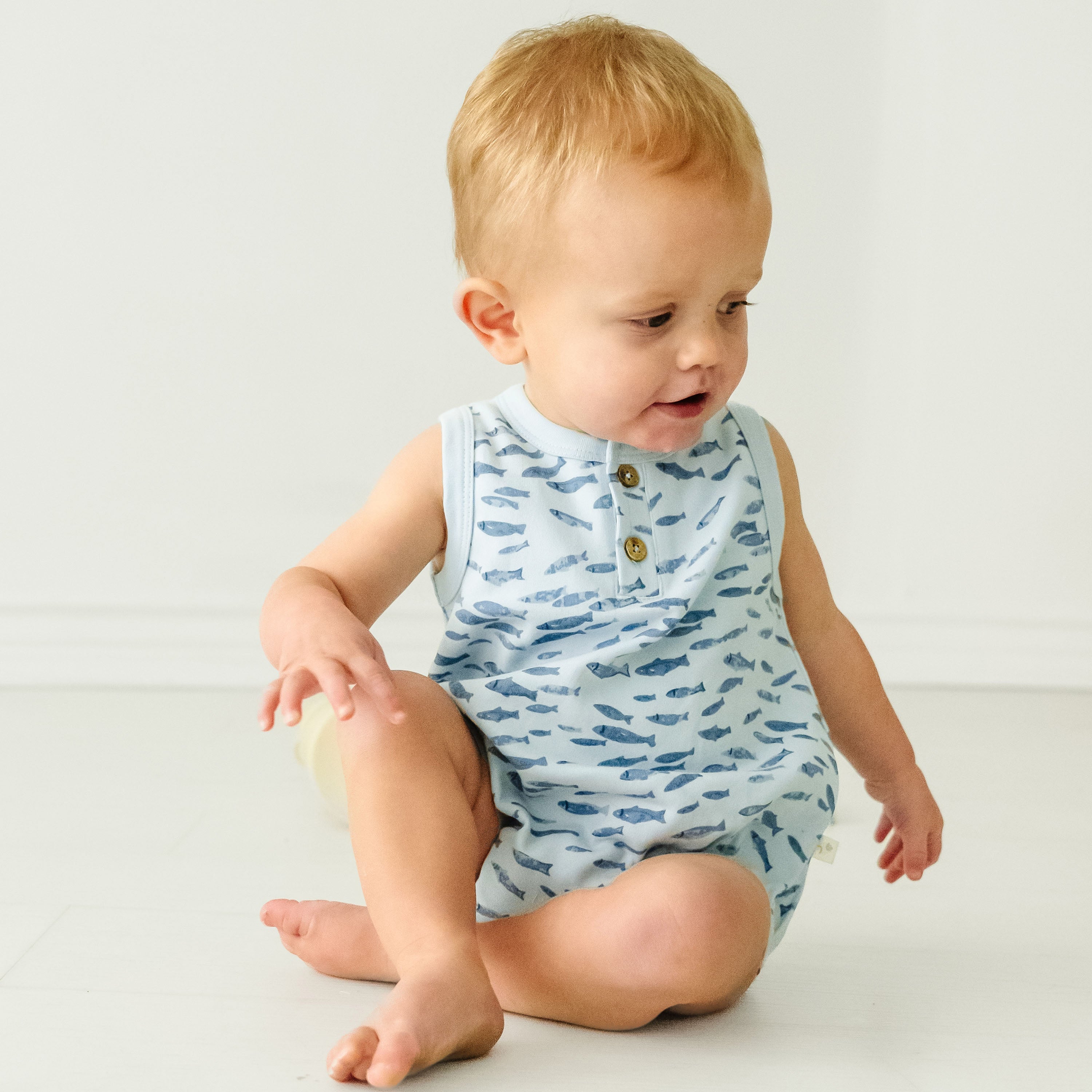 Organic Bubble Onesie - Minnow