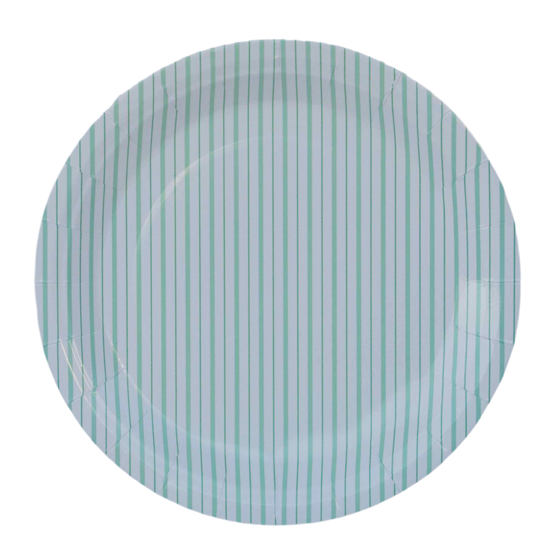 Mint Fine Stripes Plates (set Of 8)