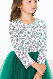Mints & Mistletoe L/s Tutu Dress