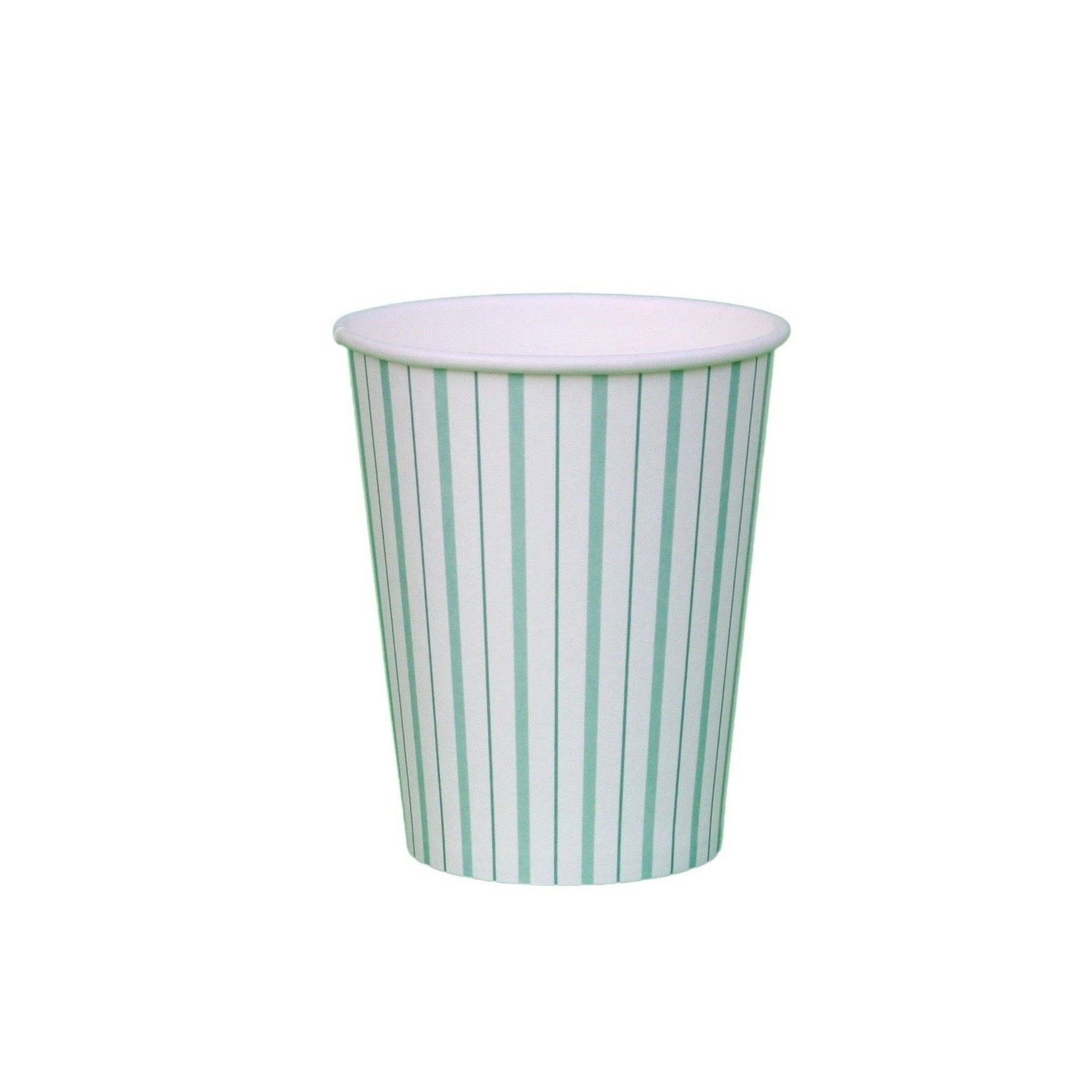 Mint Fine Stripes Cups (set Of 8)