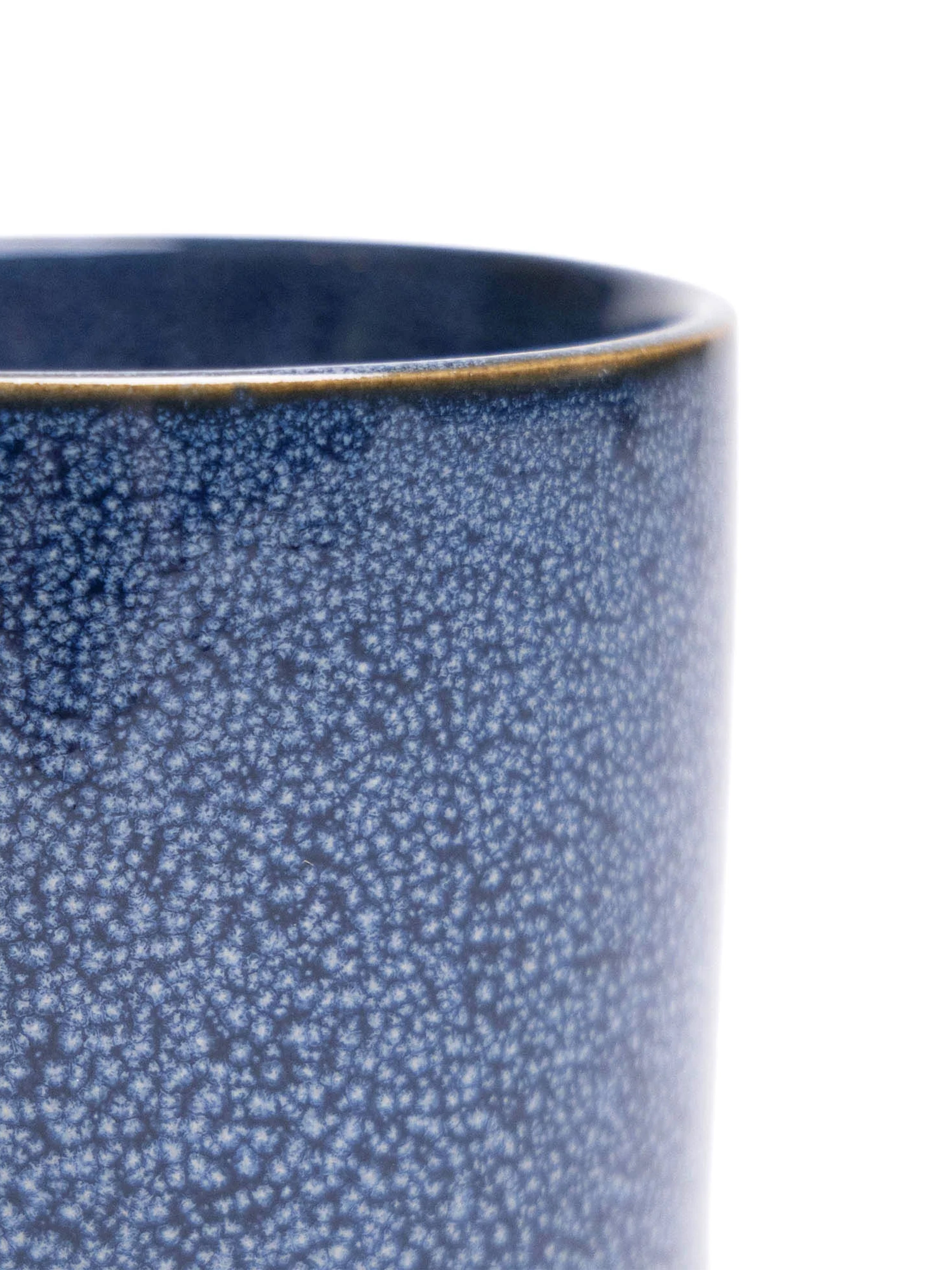 Cosmos Blue 3" Ceramic Plant Pot And Saucer