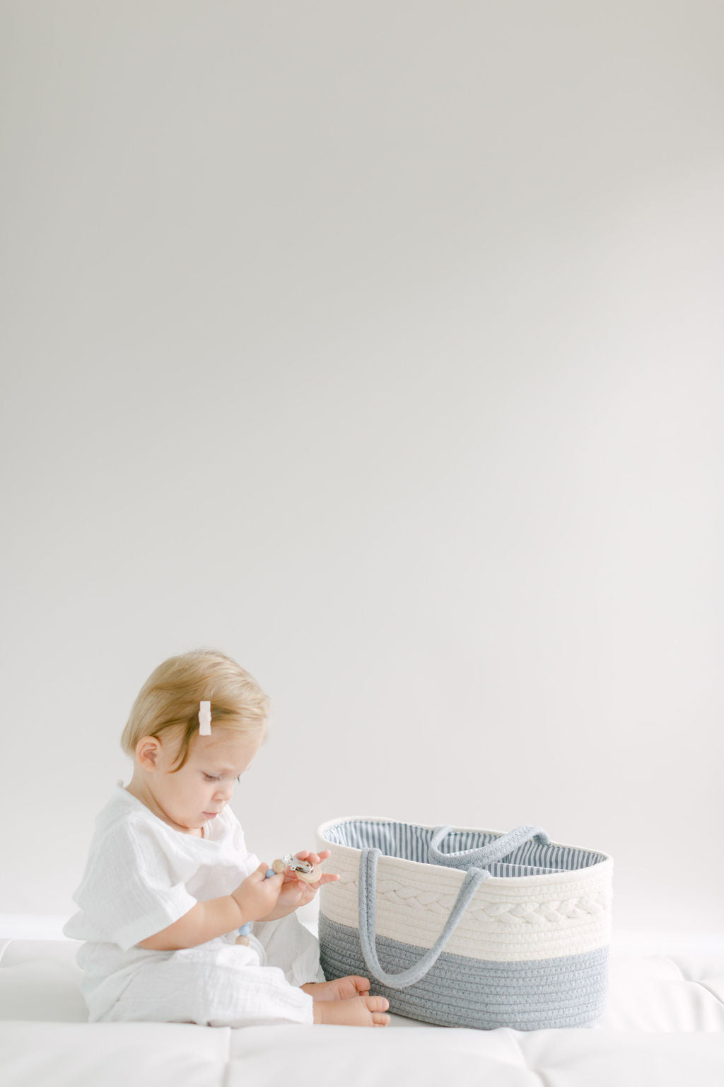 Diaper Caddy Organizer - Gray And Cream