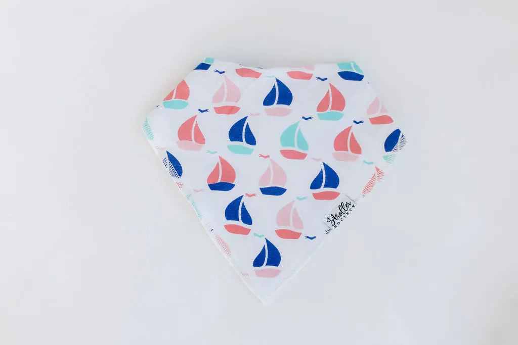 Bandana Bibs - Shore Set - Anchors, Flowers, Flamingos And Boats
