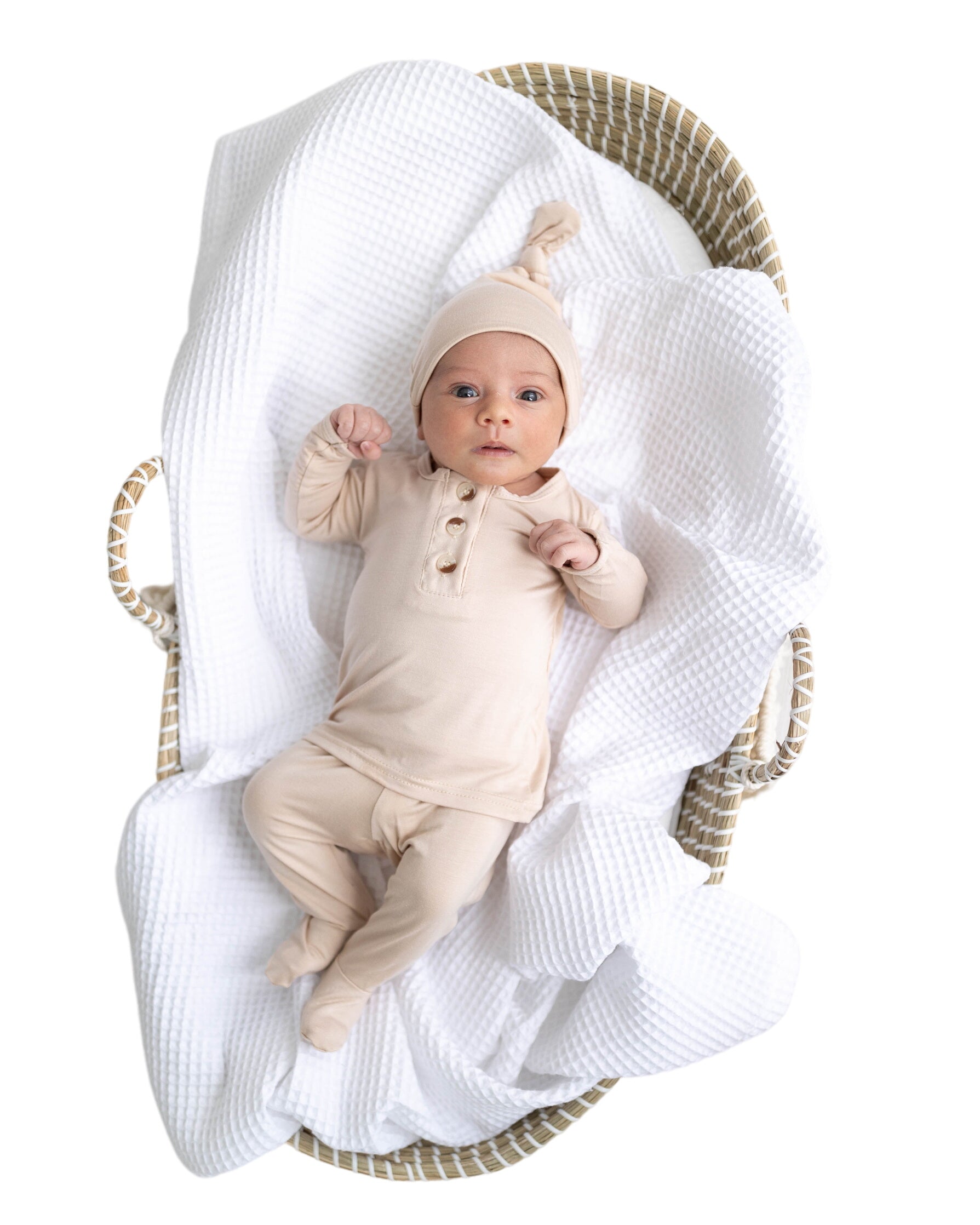 Top And Bottom Outfit Set (newborn-12 Months Sizes) Sand