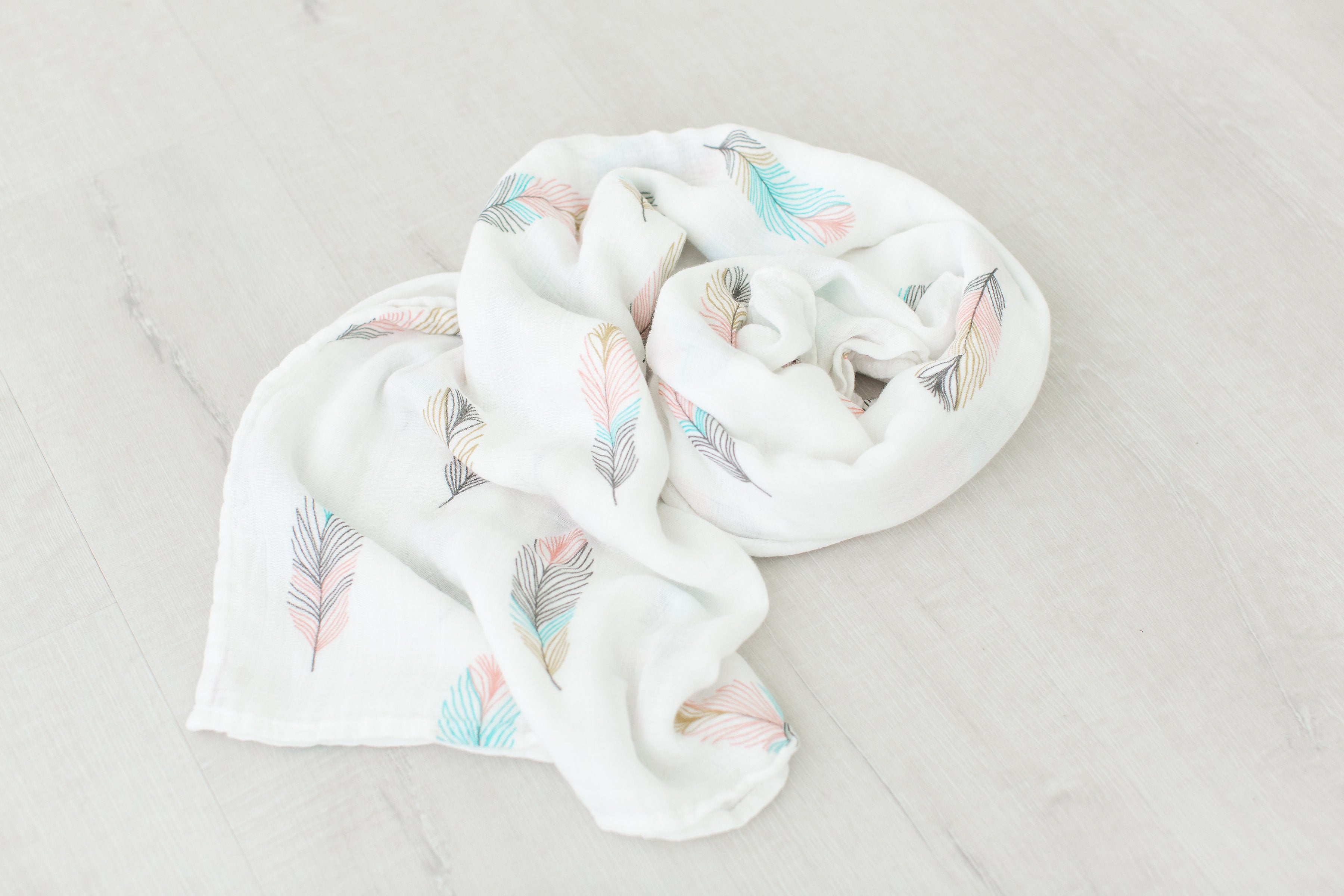 Swaddle Blanket - Bamboo And Cotton - Feather