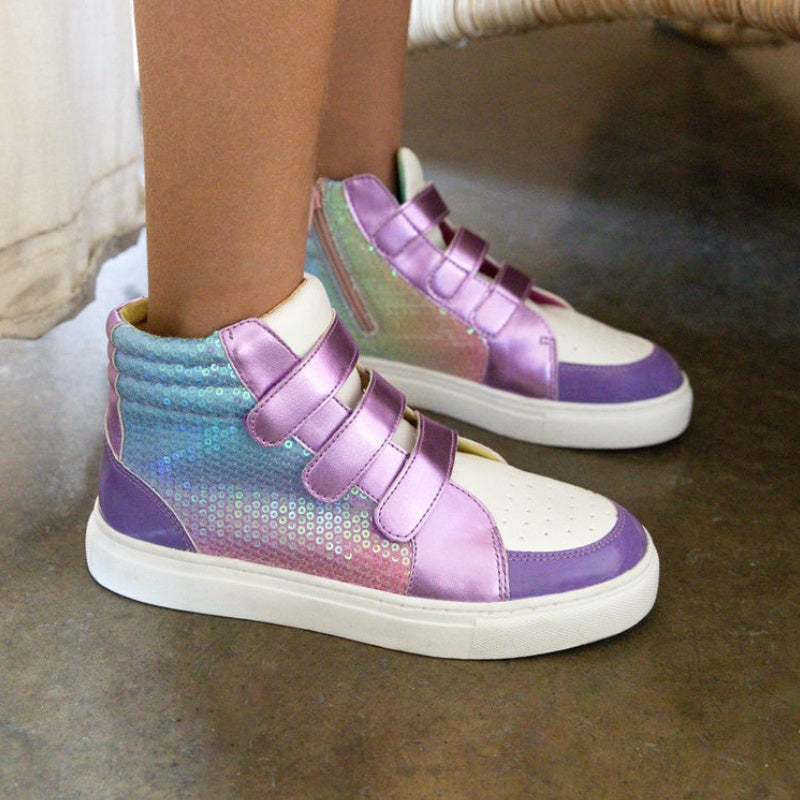 Miss Hannah Sneaker In Purple Multi - Kids