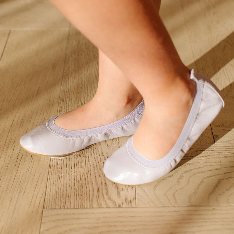 Miss Samara Ballet Flat In Dusty Lavender Patent - Kids