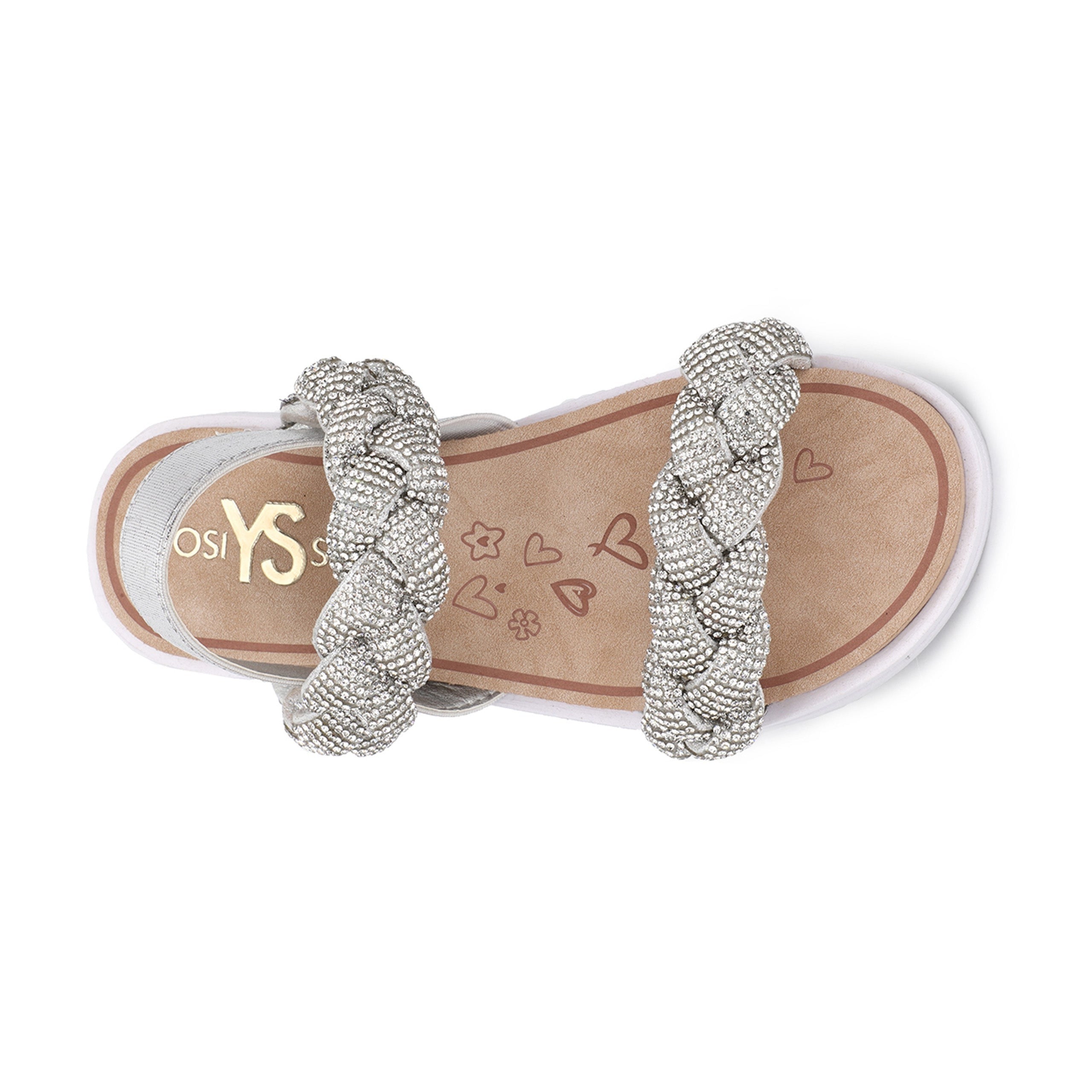 Miss Bradie Glam Sandal In Silver - Kids