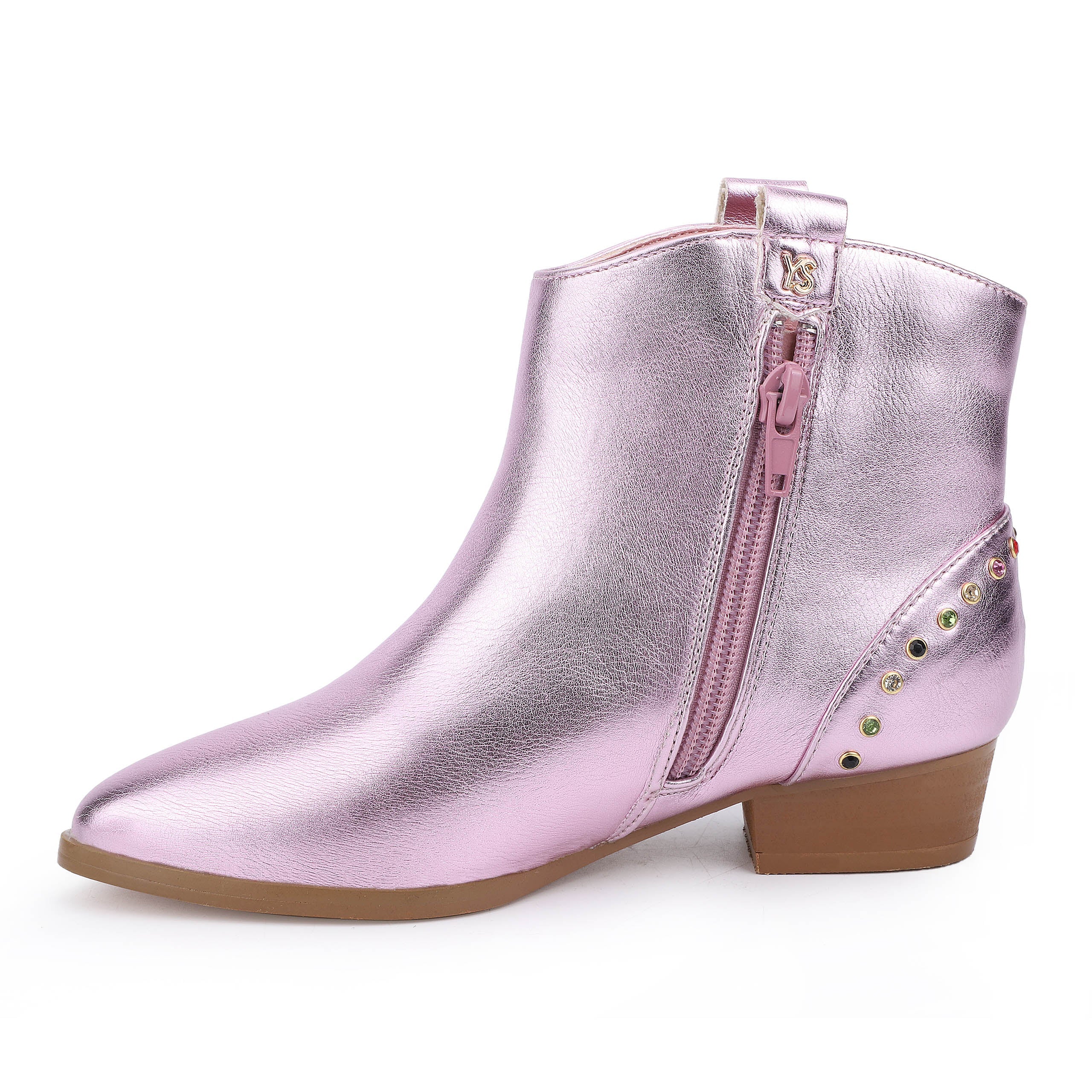 Miss Dallas Gem Western Boot In Pink - Kids