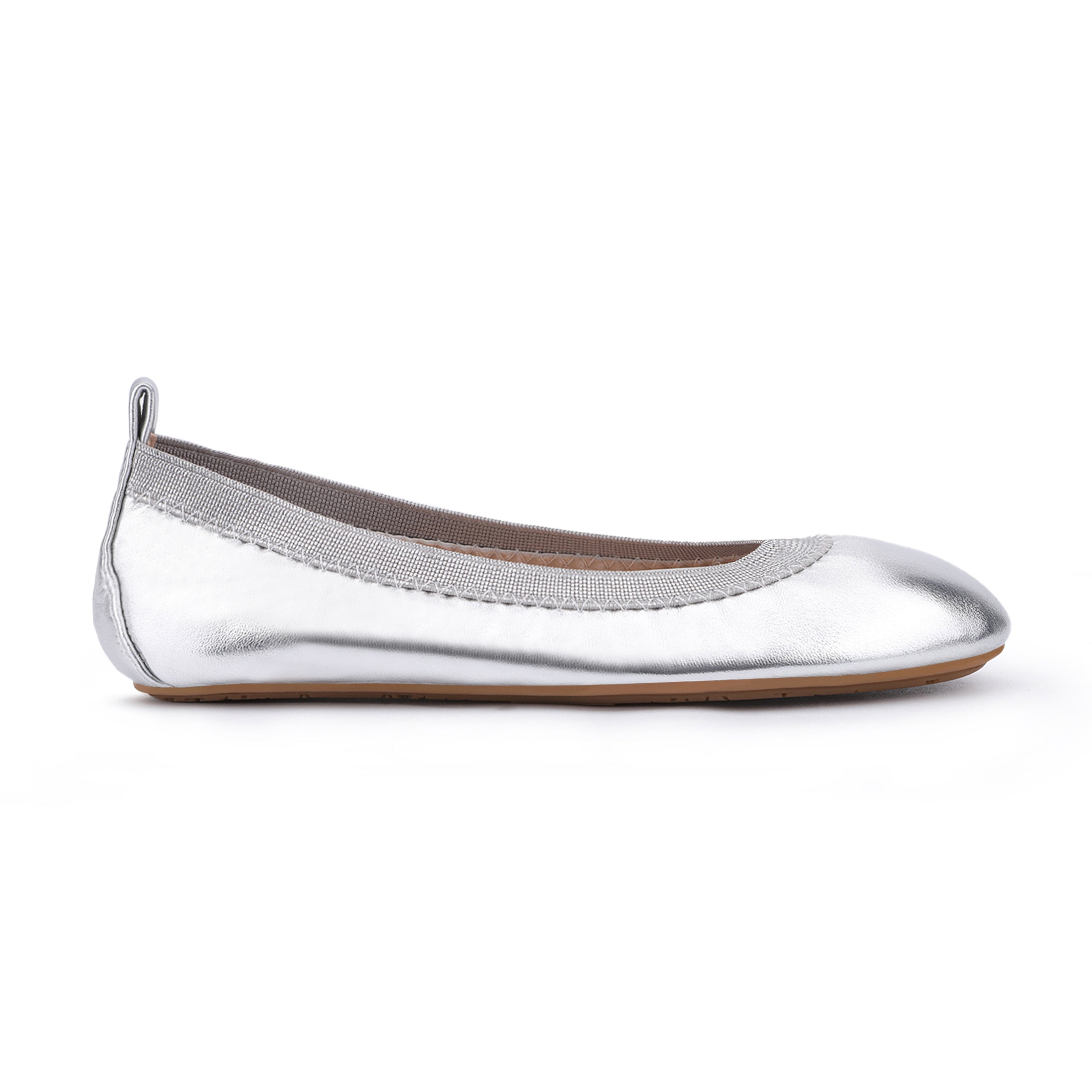 Miss Samara Ballet Flat In Silver Metallic - Kids