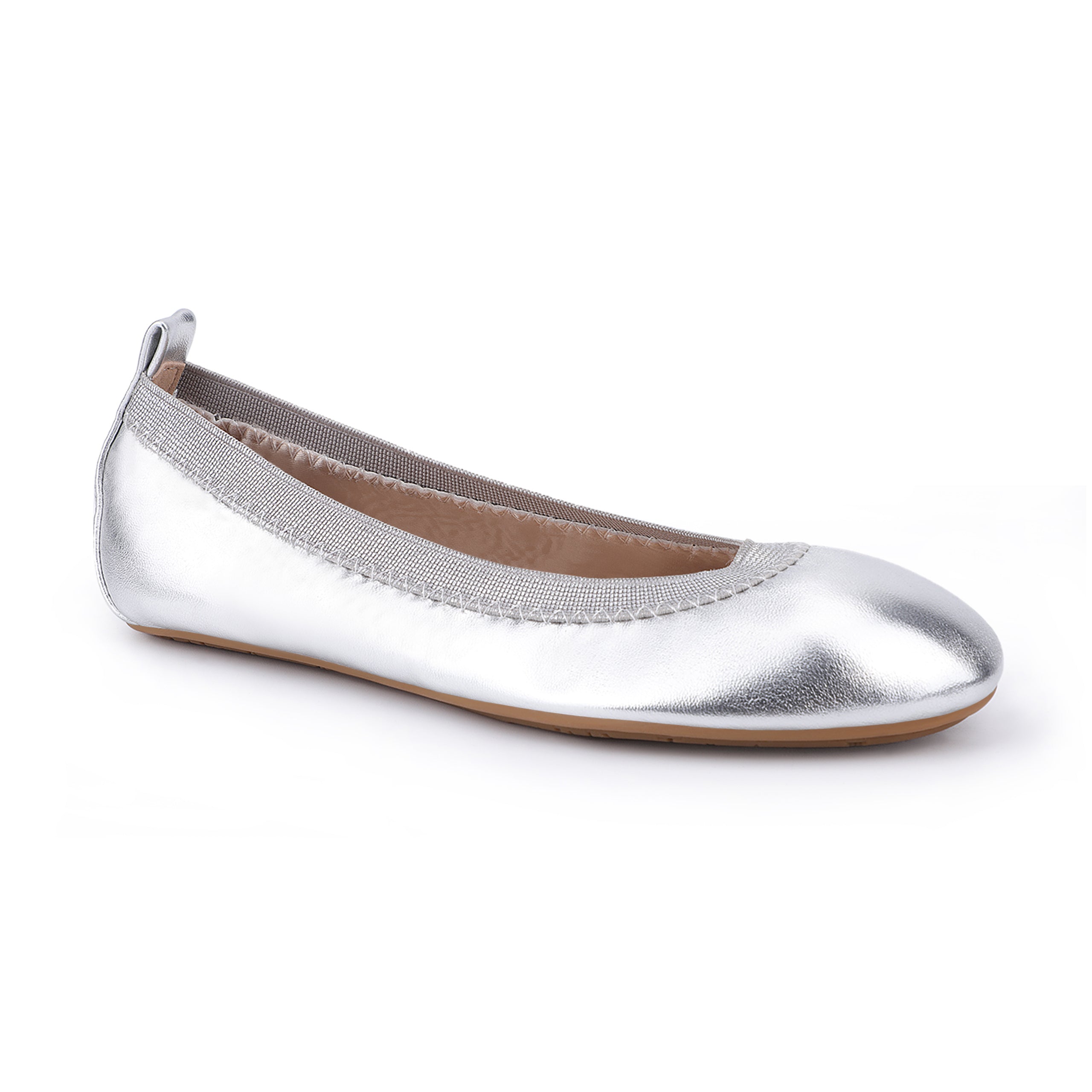 Miss Samara Ballet Flat In Silver Metallic - Kids