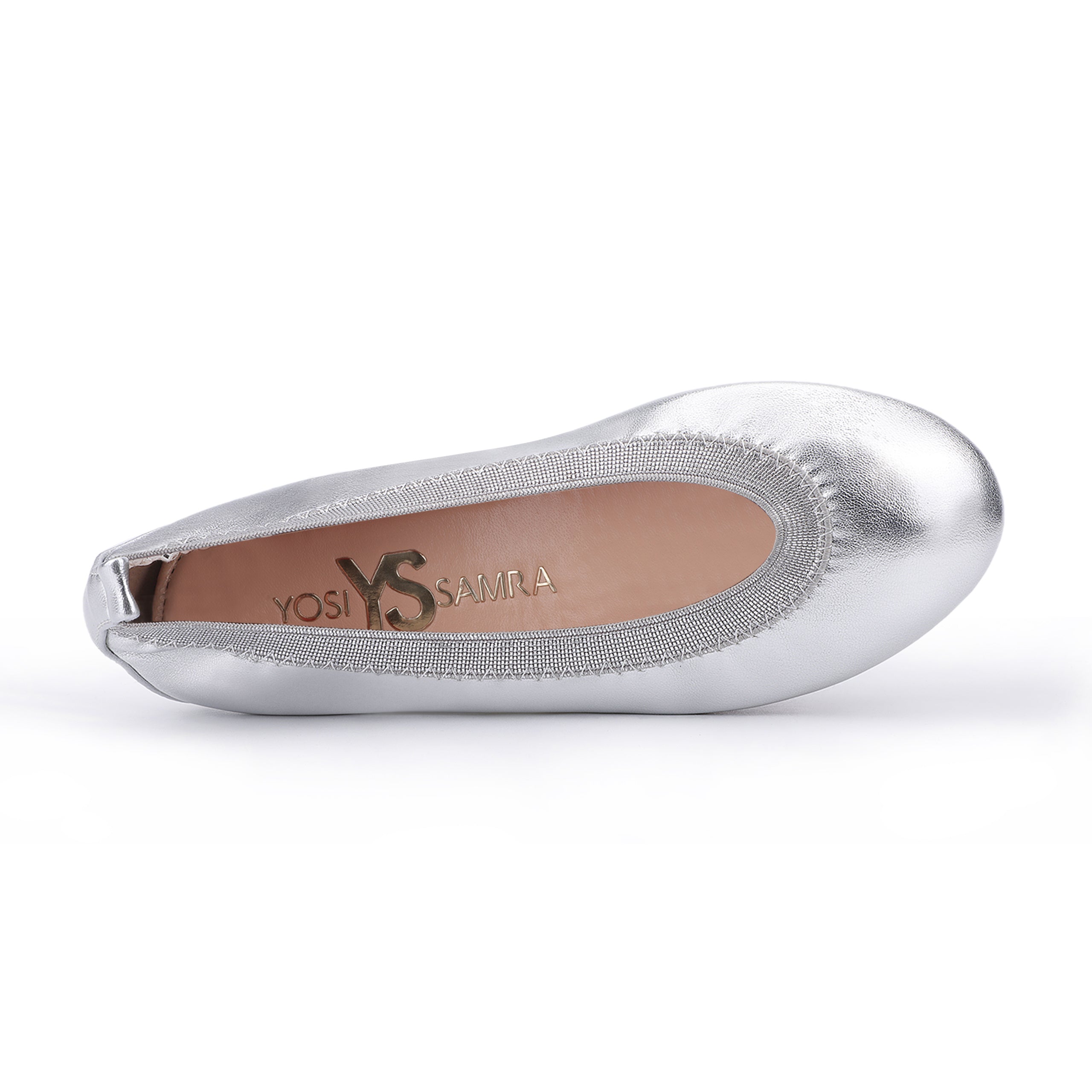 Miss Samara Ballet Flat In Silver Metallic - Kids