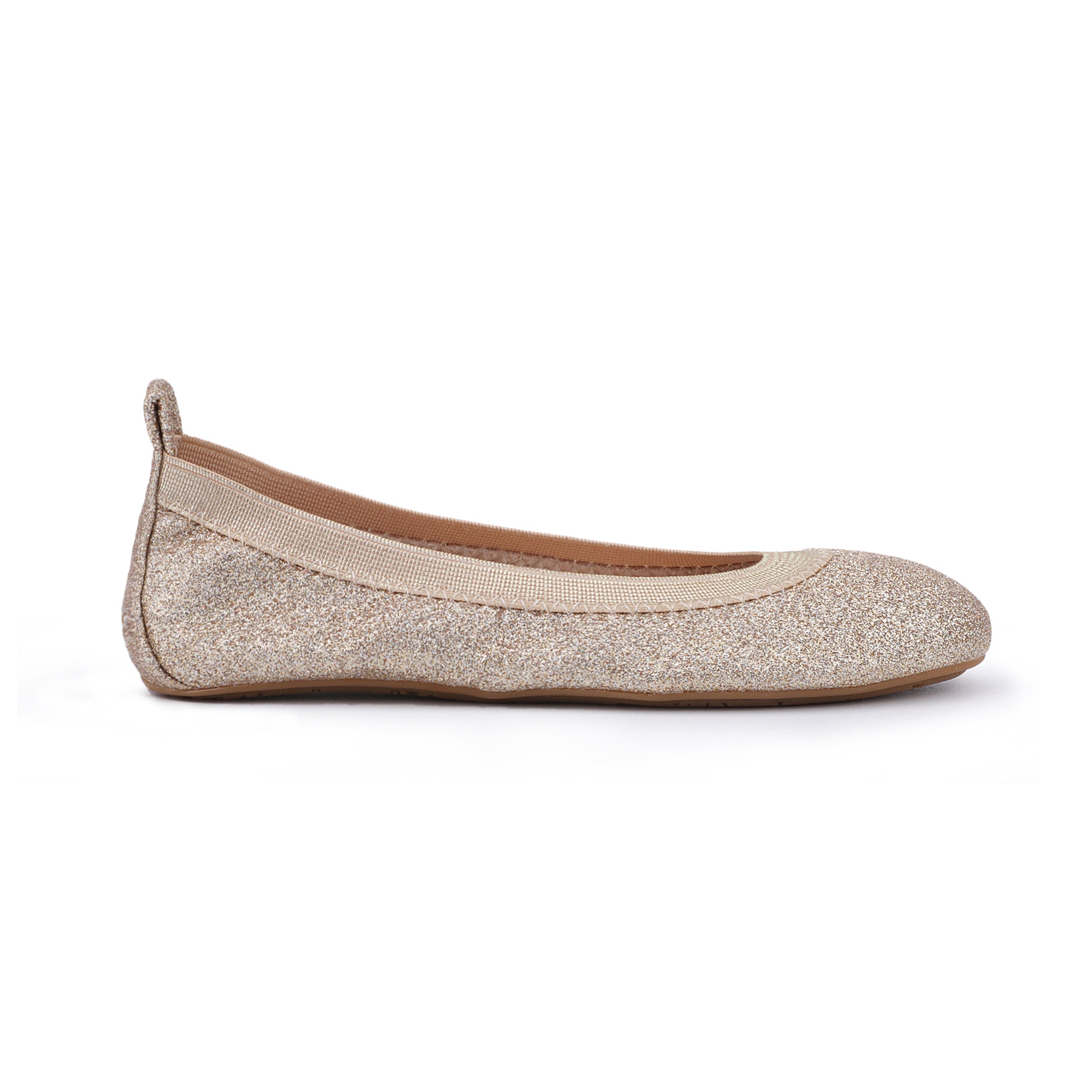 Miss Samara Ballet Flat In Gold Glitter - Kids