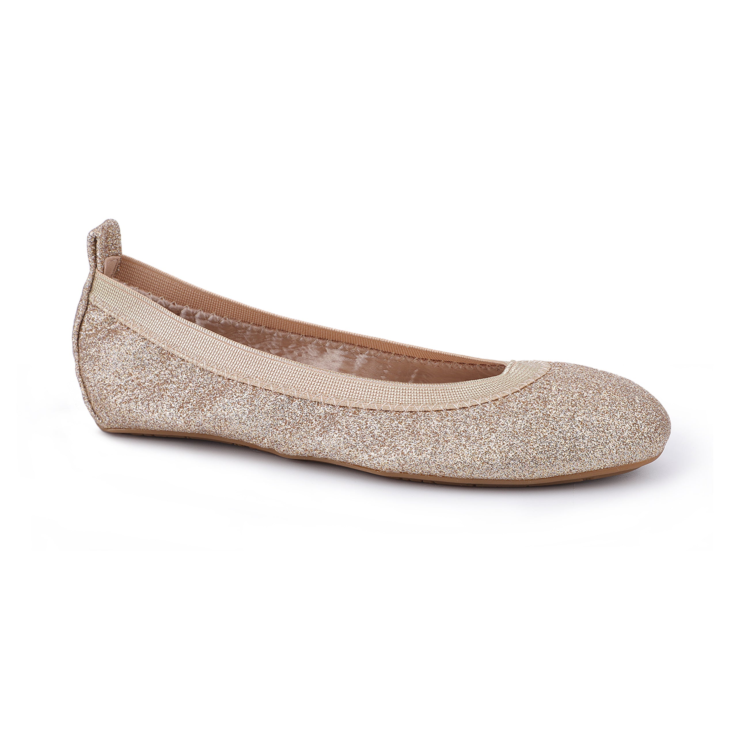 Miss Samara Ballet Flat In Gold Glitter - Kids