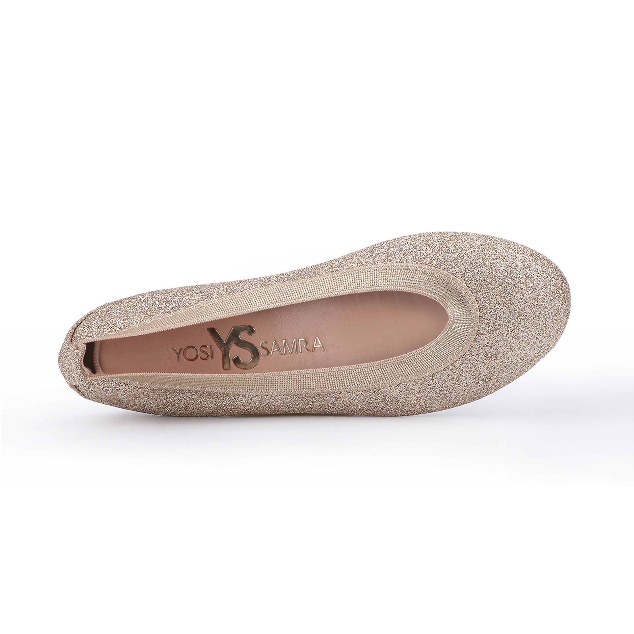 Miss Samara Ballet Flat In Gold Glitter - Kids