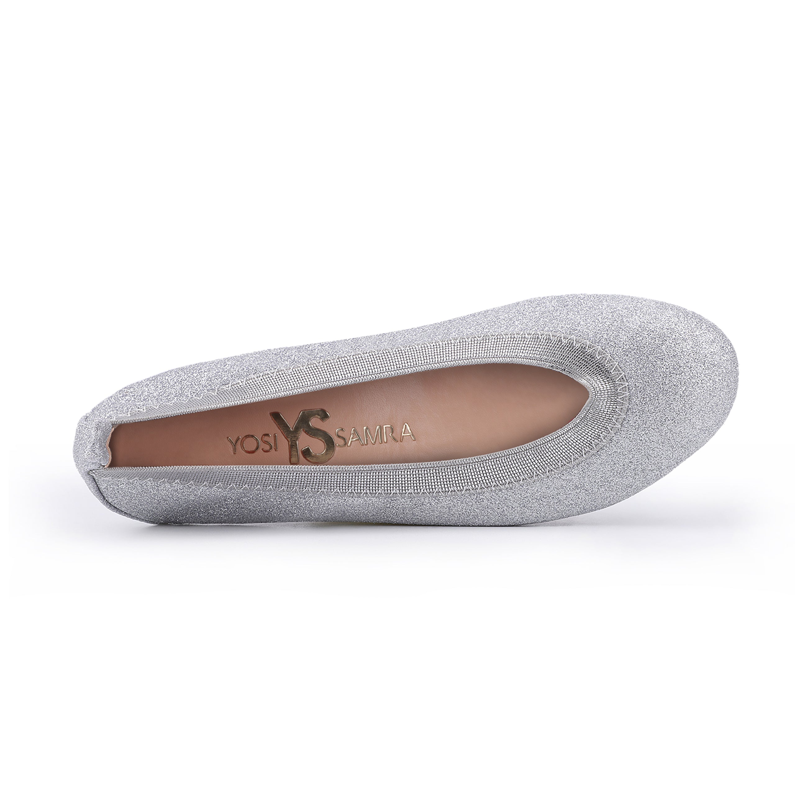 Miss Samara Ballet Flat In Silver Glitter - Kids