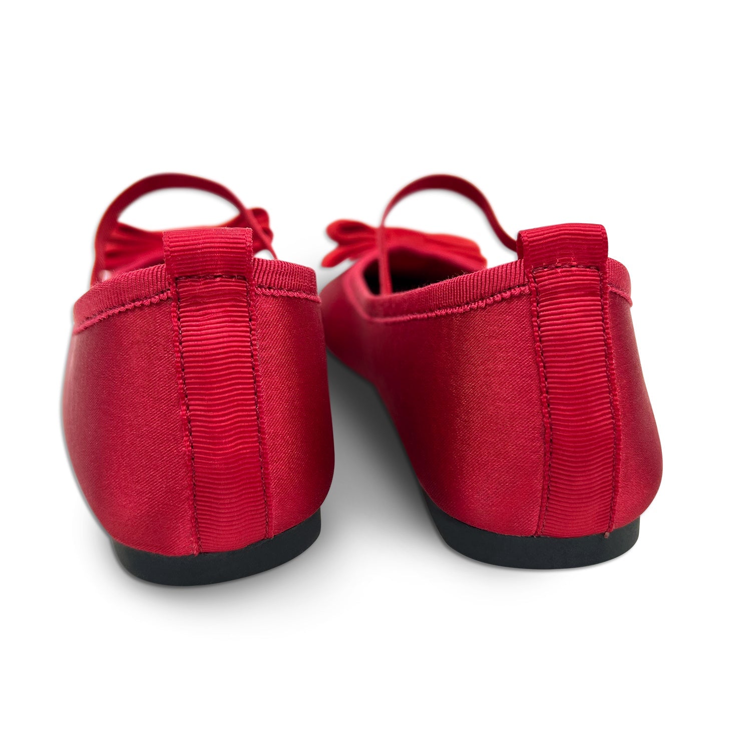 Miss Emory Flat In Red Satin - Kids