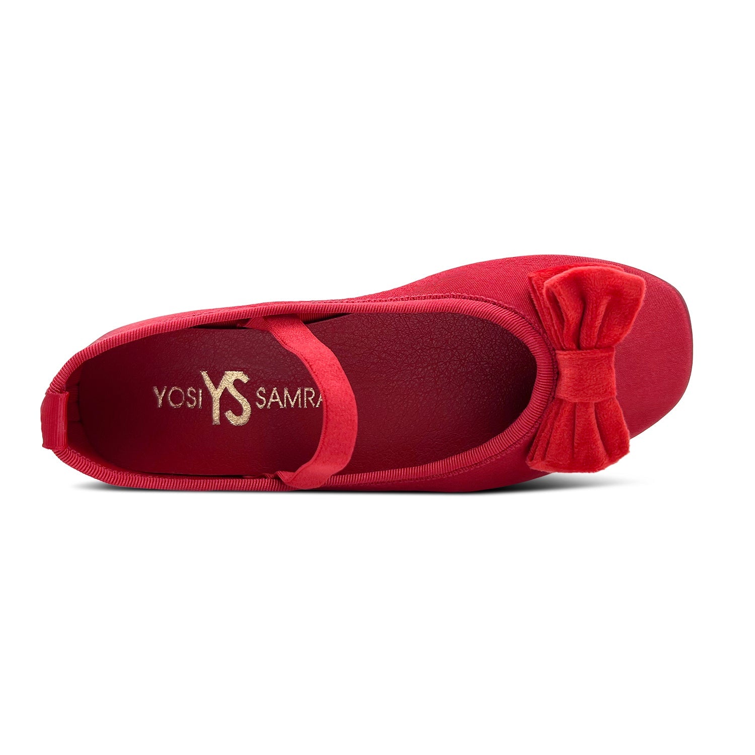 Miss Emory Flat In Red Satin - Kids