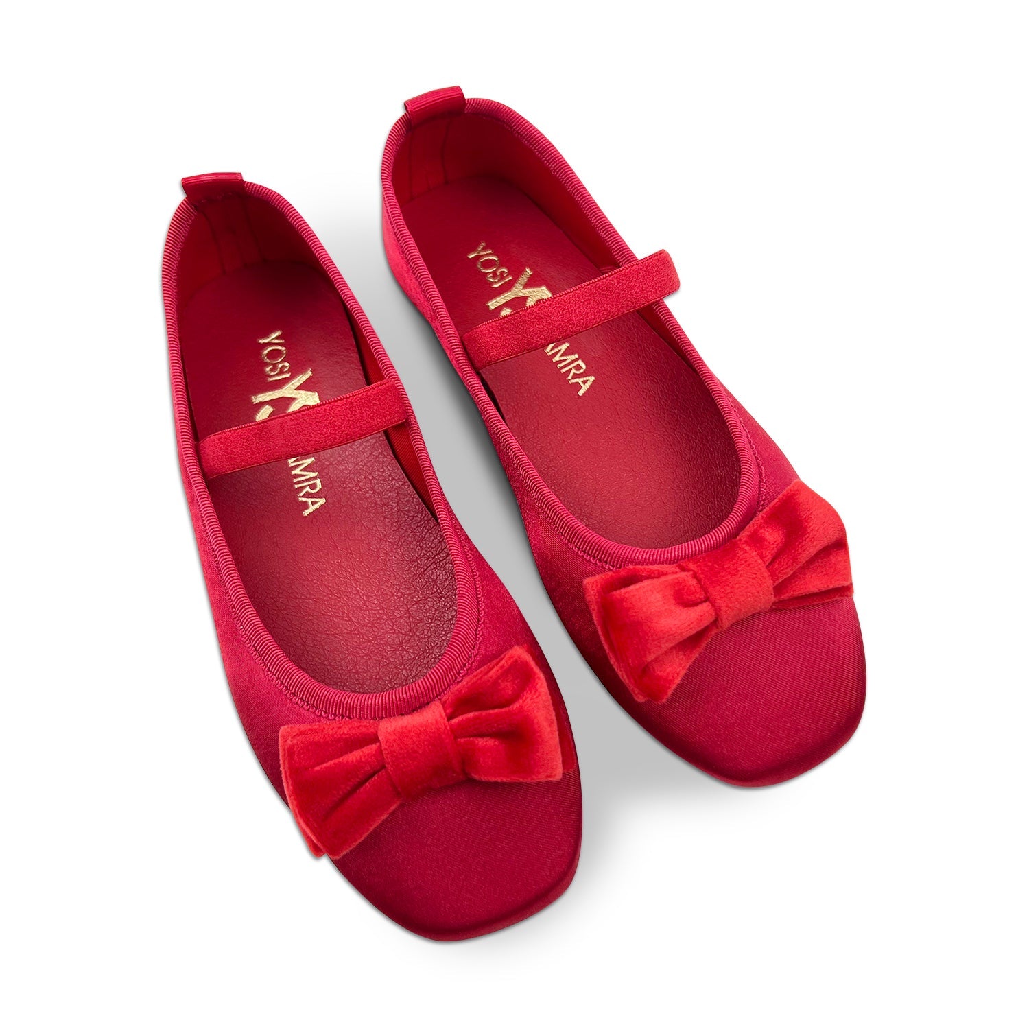 Miss Emory Flat In Red Satin - Kids