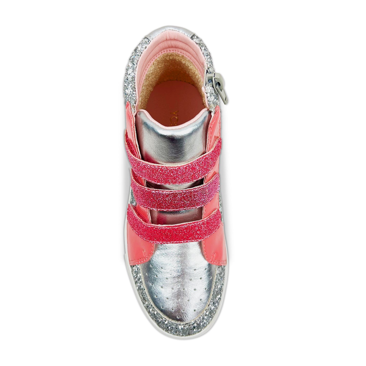 Miss Hannah Sneaker In Pink / Silver - Kids