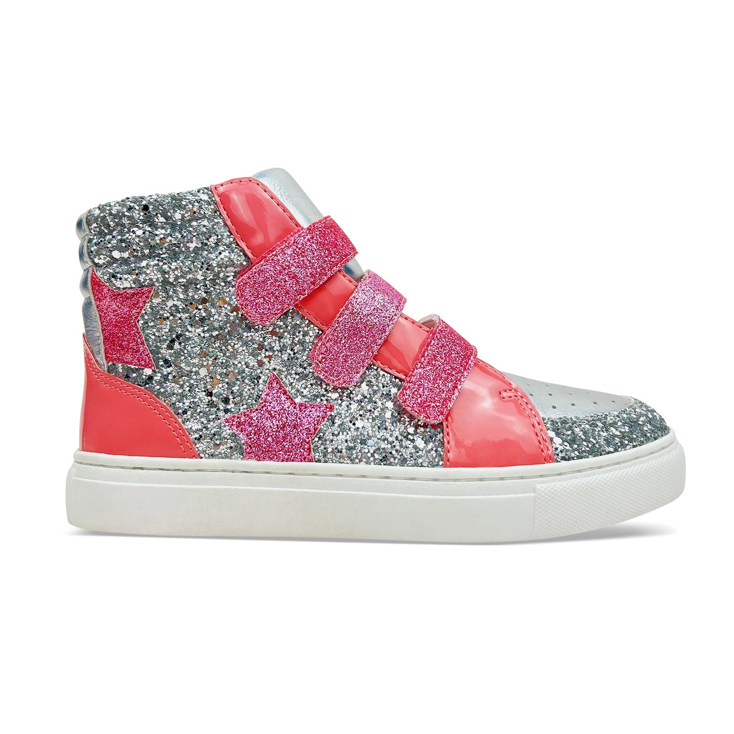 Miss Hannah Sneaker In Pink / Silver - Kids