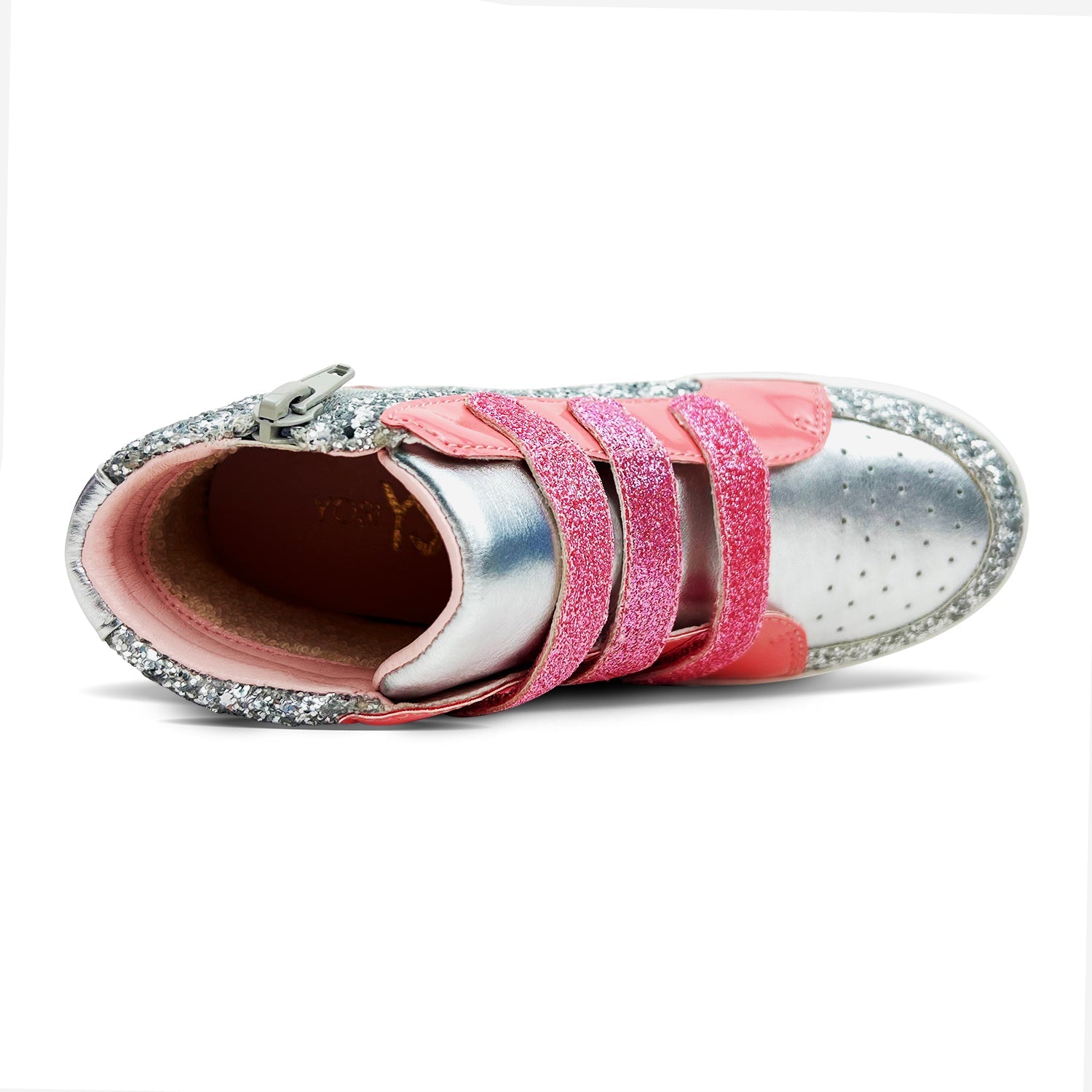 Miss Hannah Sneaker In Pink / Silver - Kids