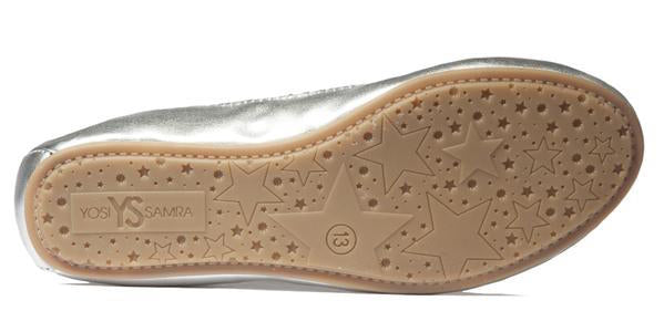 Miss Samara Ballet Flat In Silver Metallic - Kids