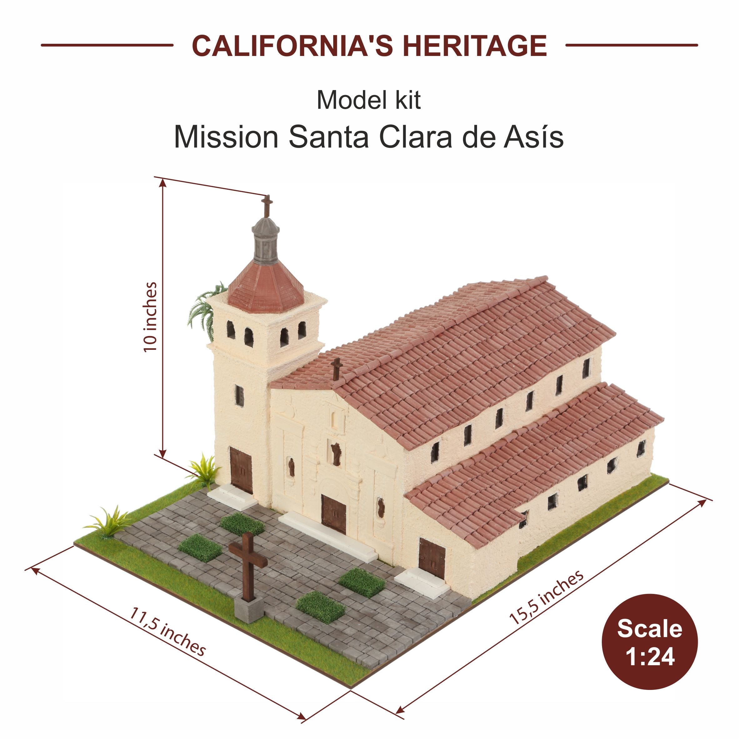 Wise Elk Stem Building Kit – Mission Santa Clara De Asís | 1255 Pcs