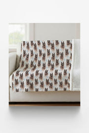 Snowflakes & Shepherds Sherpa Blanket