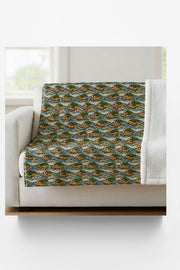 Maine Pine & Coast Sherpa Blanket