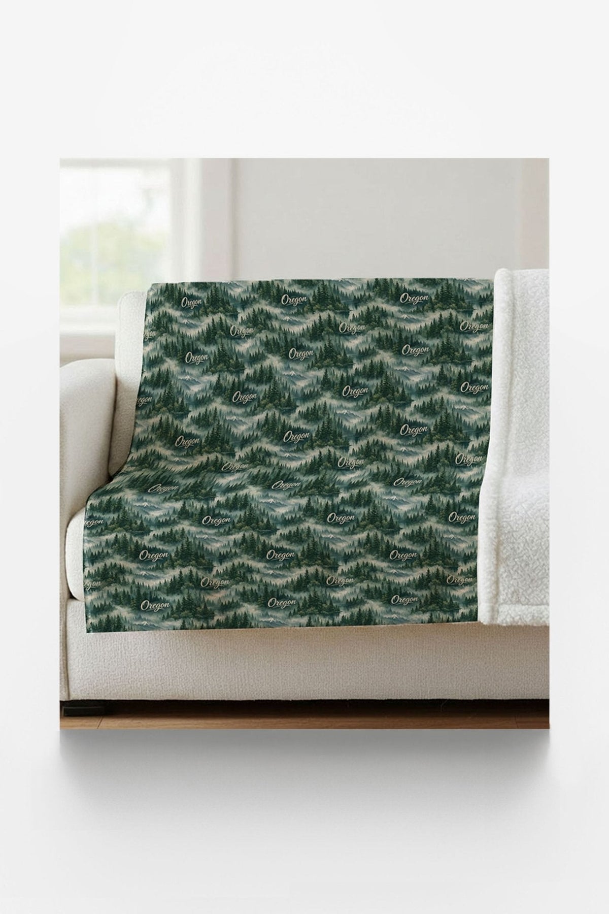 Oregon Forest & Fog Sherpa Blanket