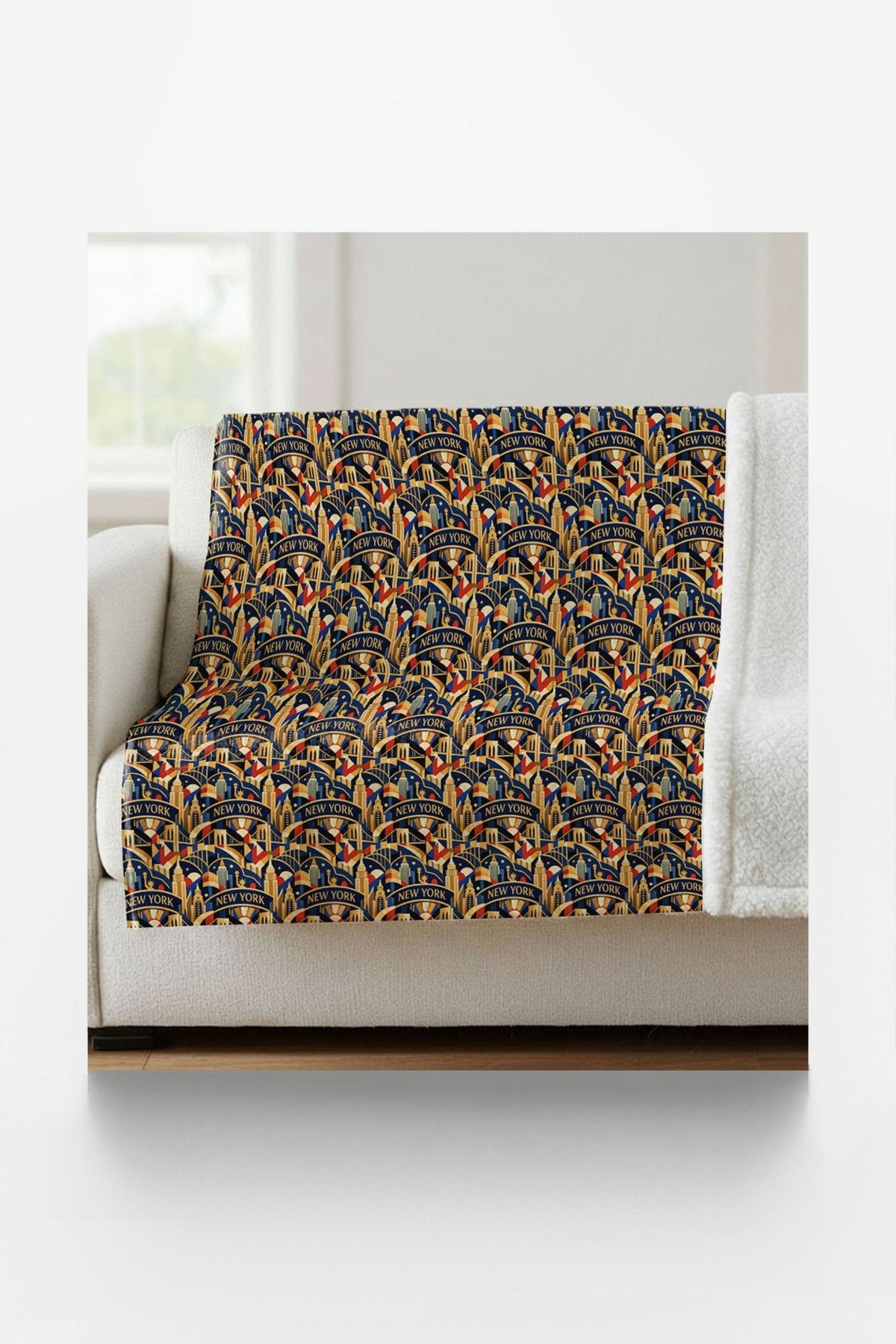 New York Empire Elegance Sherpa Blanket