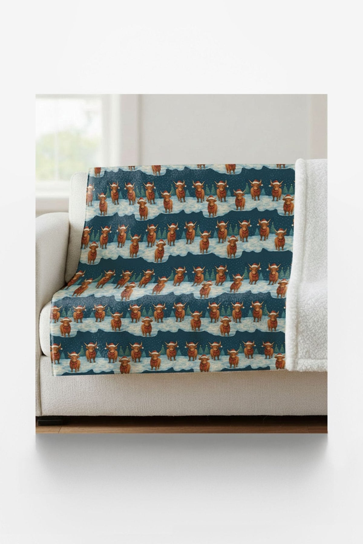 Highland Holiday Magic Sherpa Blanket