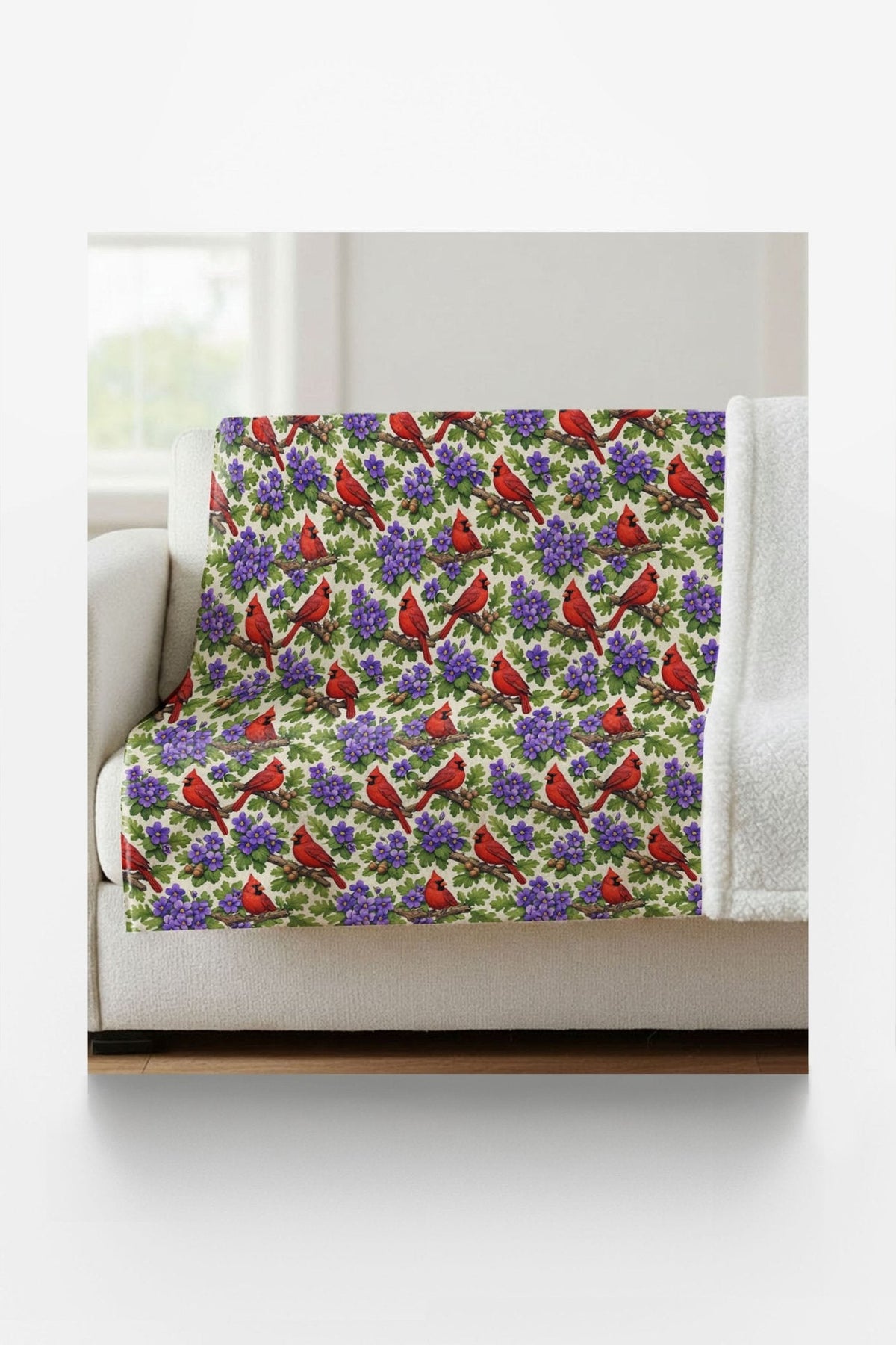 Illinois Flora & Fauna Sherpa Blanket