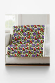 Illinois Flora & Fauna Sherpa Blanket