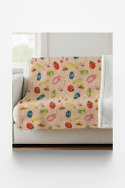 Garden Bug Waltz Sherpa Blanket