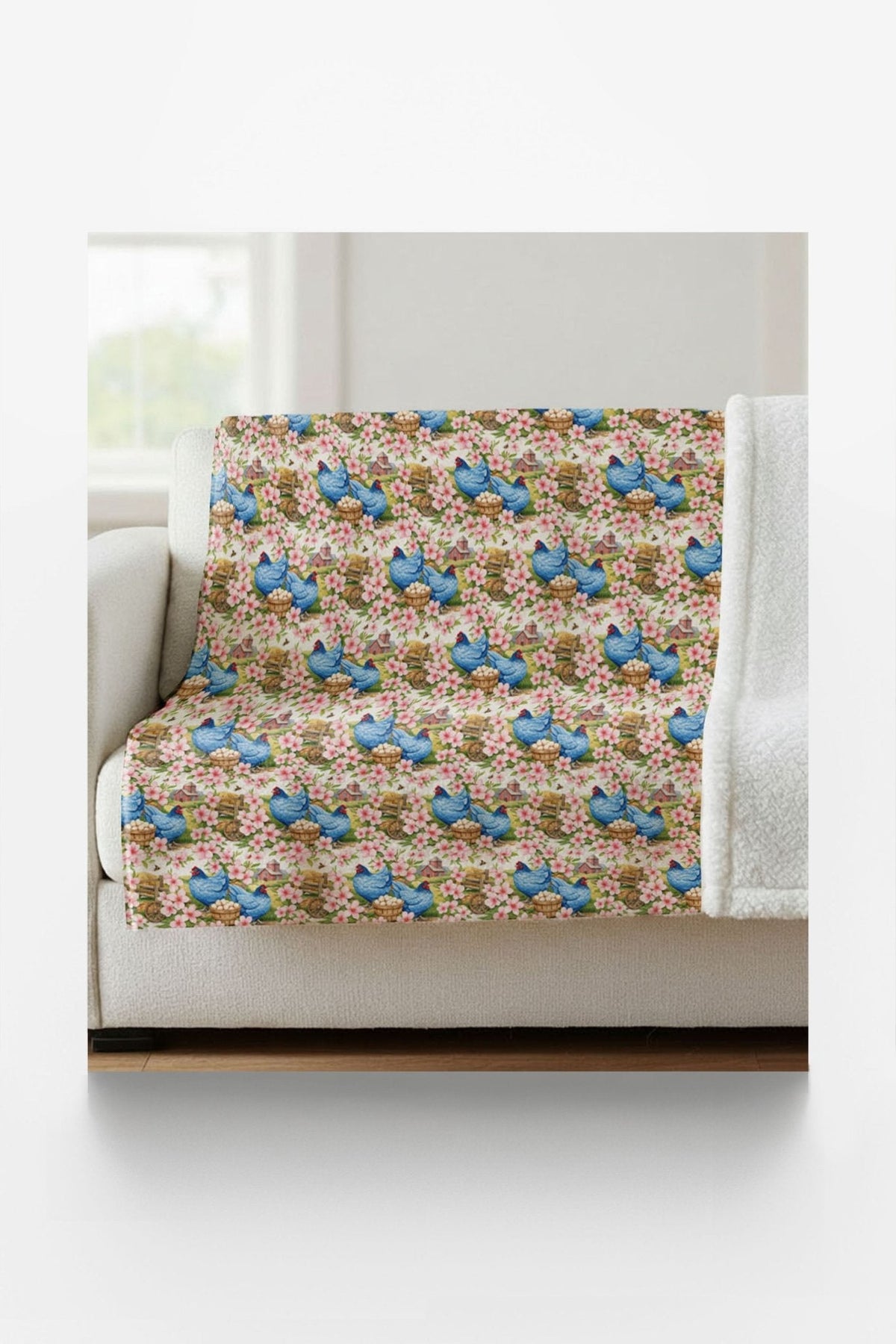 Delaware Flora & Fauna Sherpa Blanket