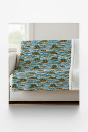 North Carolina Coastal & Pine Sherpa Blanket