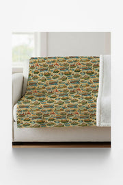 Rhode Island Postcard Memories Sherpa Blanket